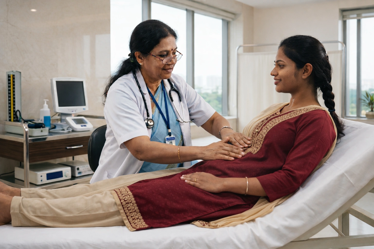 Gynecologist Examining Pregnant Woman - Banner Image